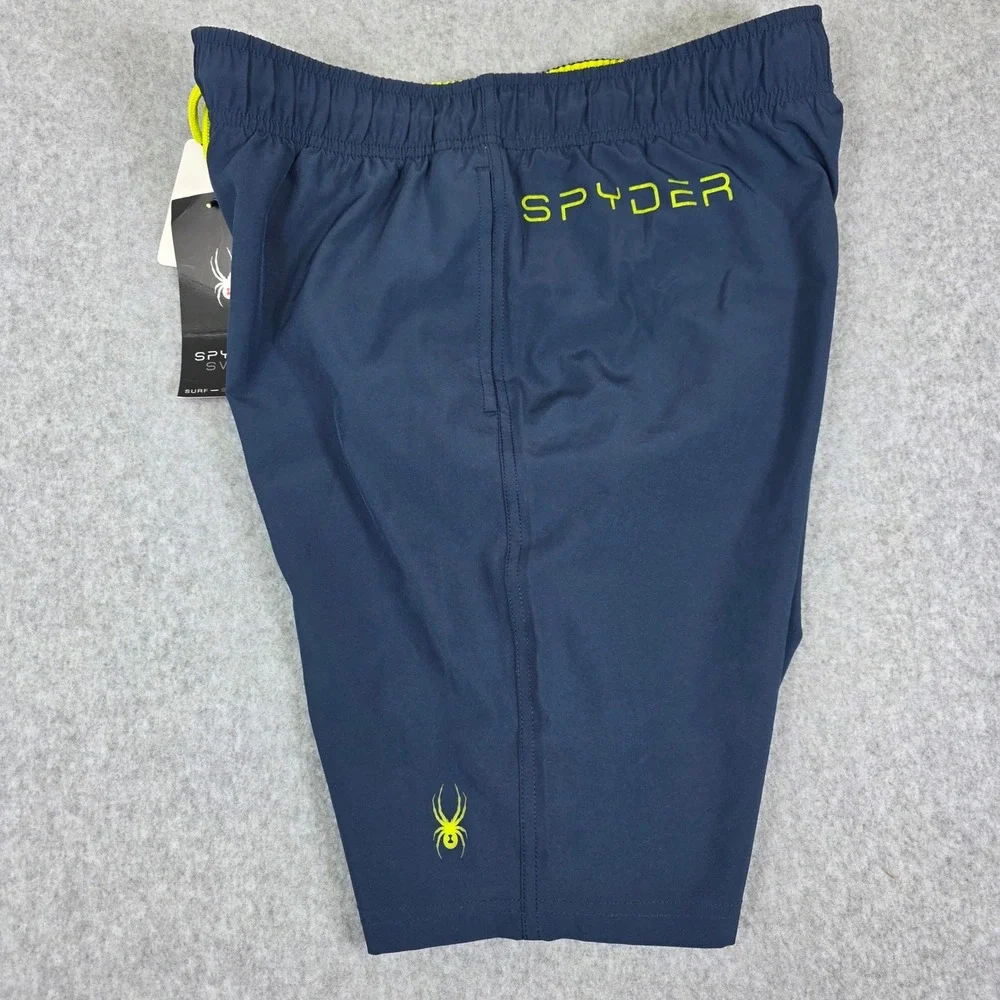 Spyder Swim Trunks Boys XL (18/20)‎ Blue Athletic Swimsuit Shorts UPF 30+, Beach